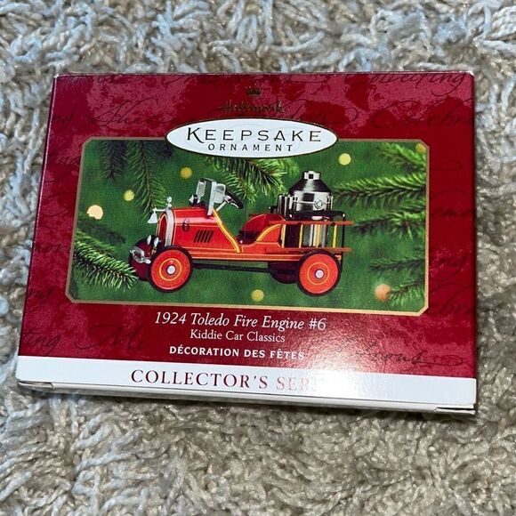 Hallmark Keepsake Cast Metal Ornament 1924 Toledo Fire Engine #6 Kiddie Car Clas - Picture 1 of 13